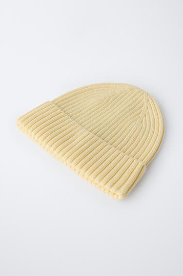 Zara BASIC KNIT HAT - Butter