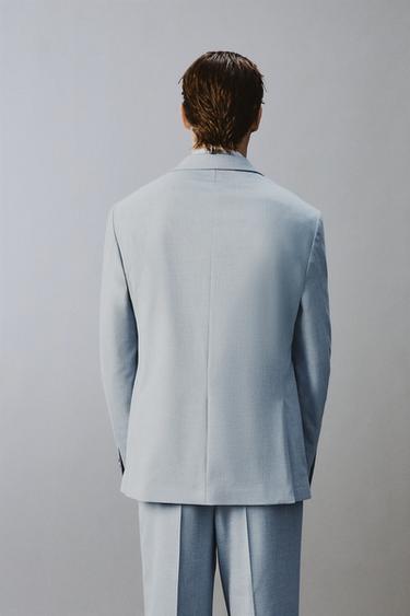 SLIM FIT SUIT BLAZER - Sky blue by Zara - Image 2