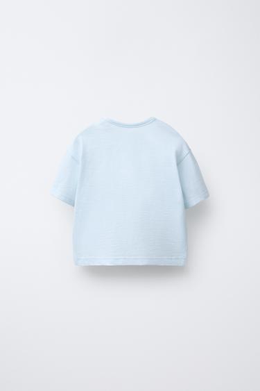 GIRAFFE APPLIQUÉ T-SHIRT - Light blue by Zara - Image 1