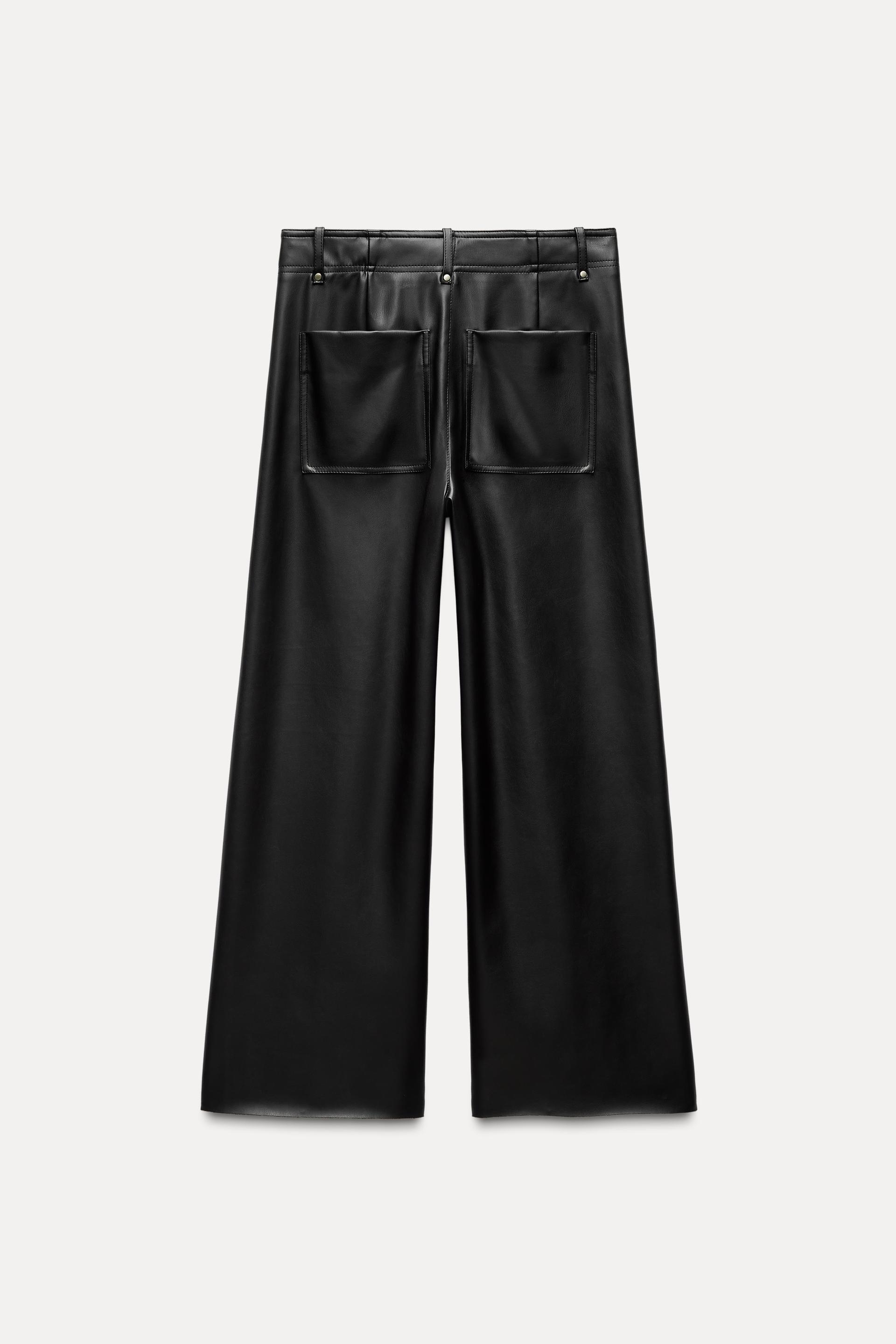 ZARA 2023SS COLLECTION レザー ワイドパンツ