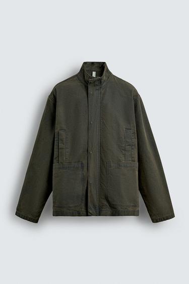 PARKA DENIM RELAXED FIT LAVADA - Óxido de Zara