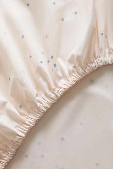 DRAP-HOUSSE ENFANT COTON ÉTOILES - Rose clair de Zara - Image 3