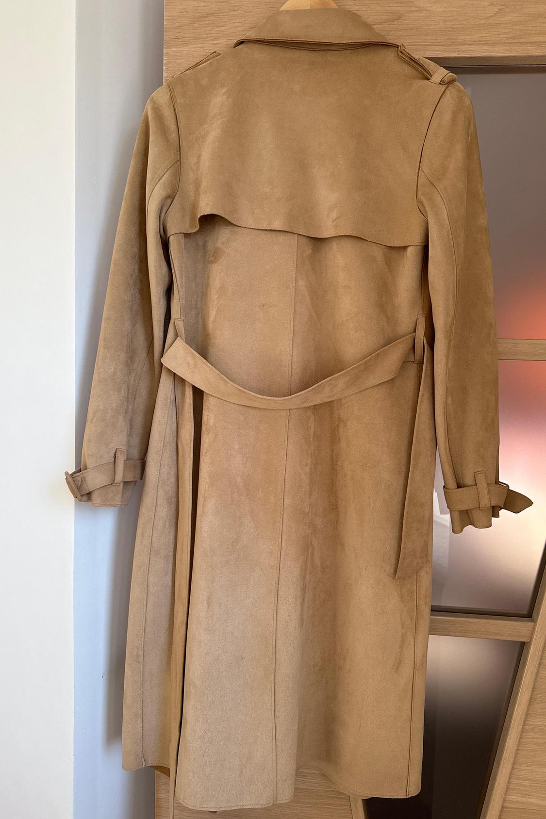 FAUX SUEDE TRENCH COAT - Image 3