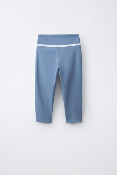 LEGGING CAPRI LISERÉS CONTRASTANTS - Bleu délavé de Zara - Image 1