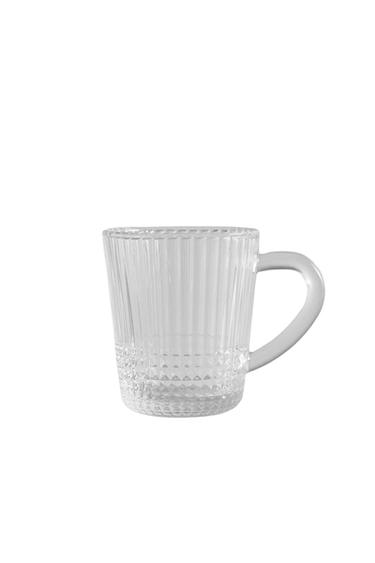 GLASS MUG WITH RAISED GEOMETRIC DESIGN - Transparent by Zara