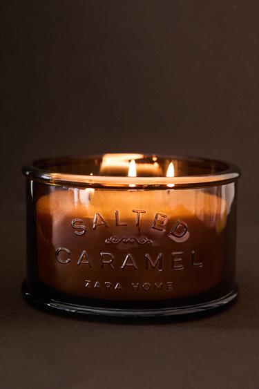 Zara (700 G) SALTED CARAMEL SCENTED CANDLE - Cream