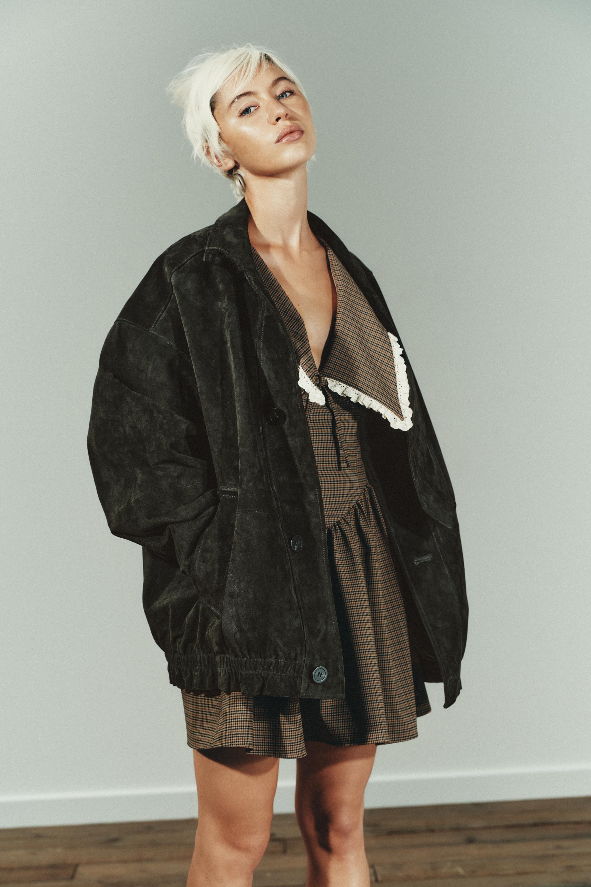 100% SUEDE LEATHER JACKET