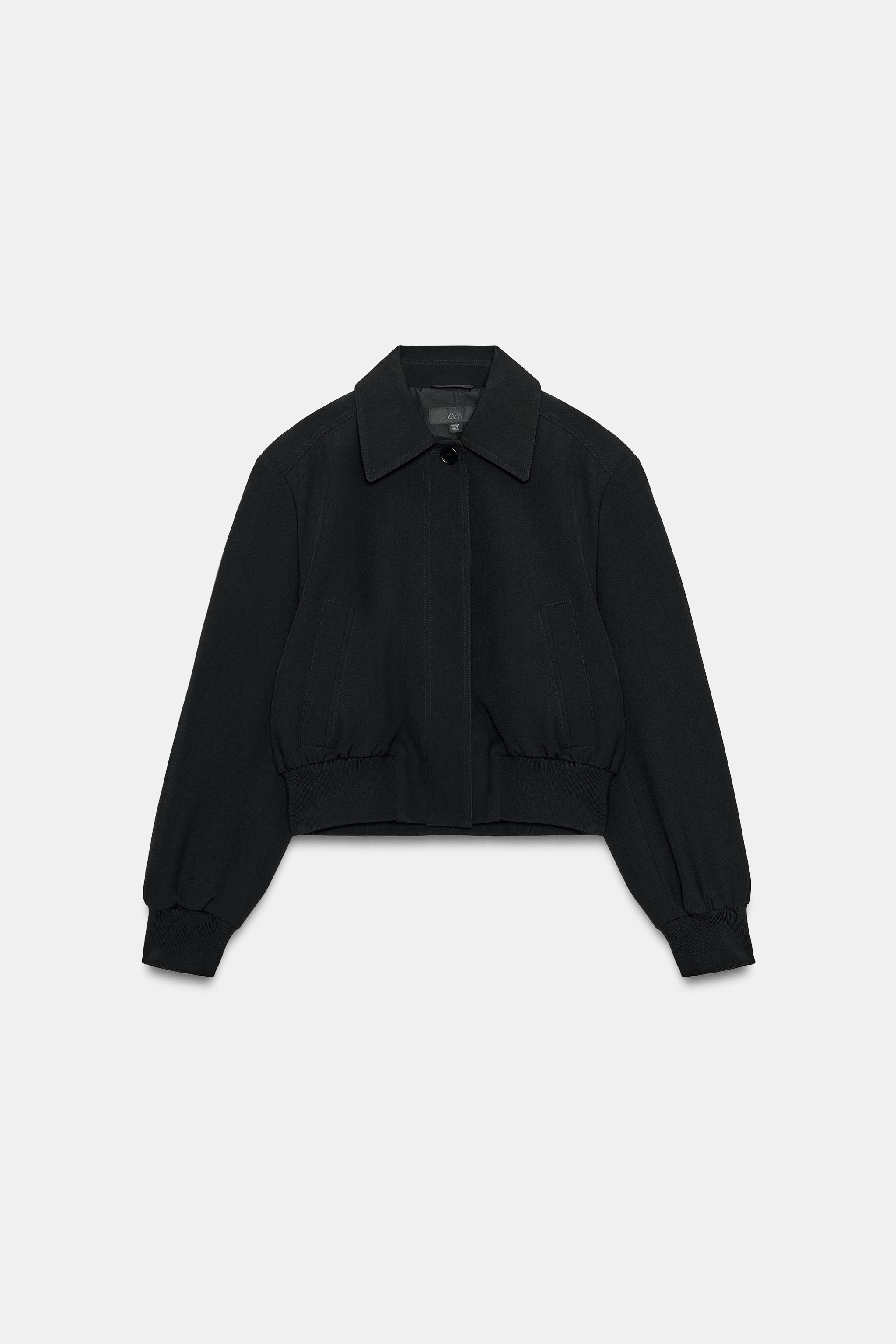 CROPPED JACKET WITH SHOULDER PADS