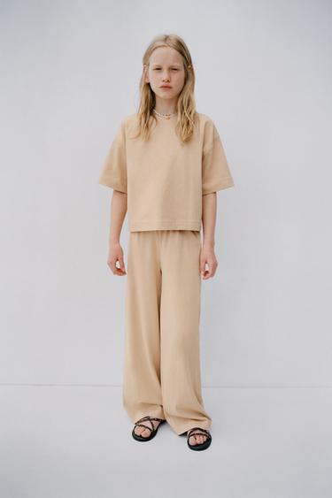 PLAIN HEAVY WEIGHT T-SHIRT - Mid-camel by Zara