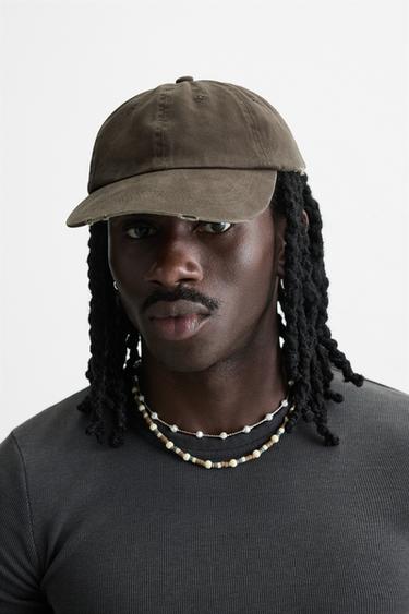 Zara WASHED CAP - Dark khaki - Image 0