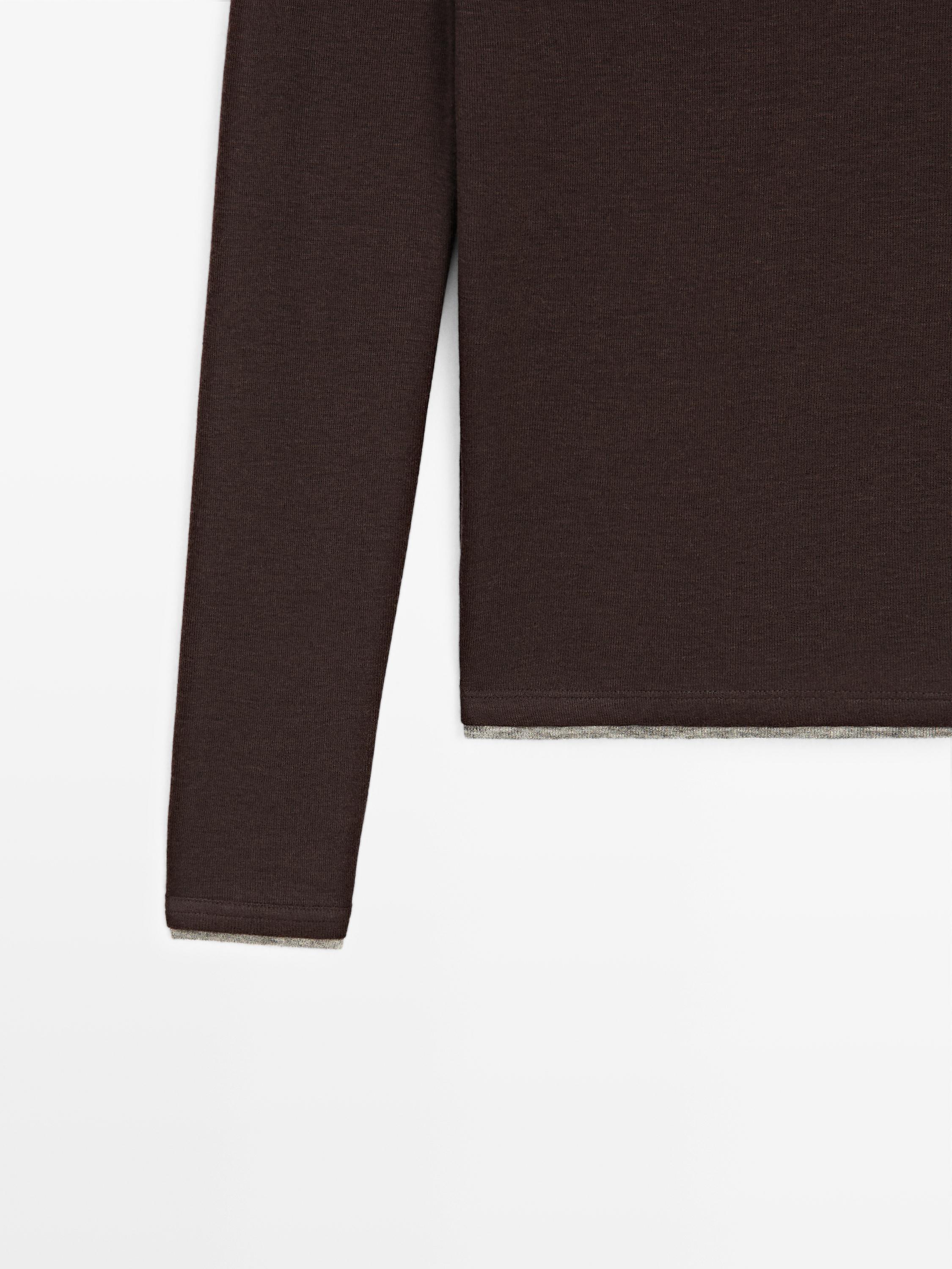 T-shirt manches longues effet double