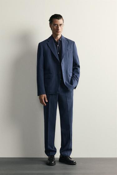 COSTUME REGULAR FIT EN LIN ET LAINE - 456 de Zara