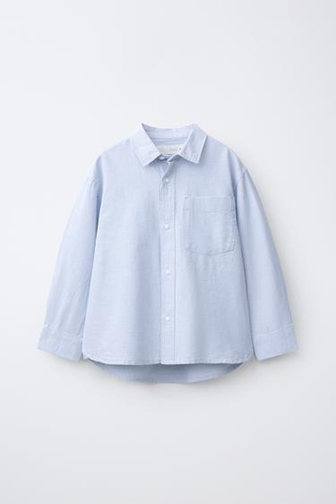 PLAIN OXFORD SHIRT - Sky blue by Zara