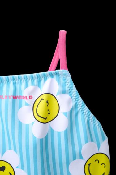 2-6 AÑOS/ BAÑADOR RAYAS SMILEYWORLD ® - Turquesa de Zara