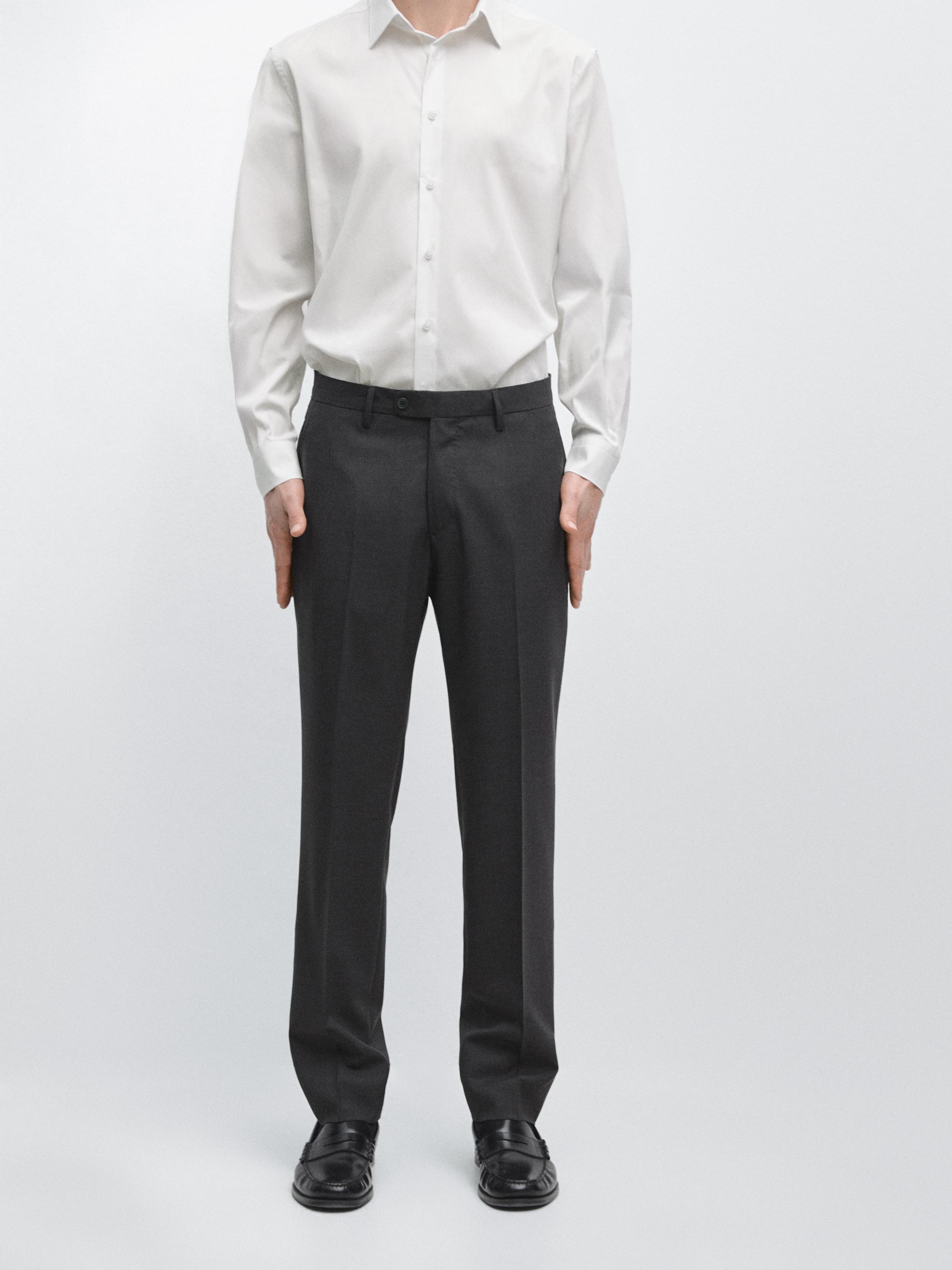 Cold wool suit trousers