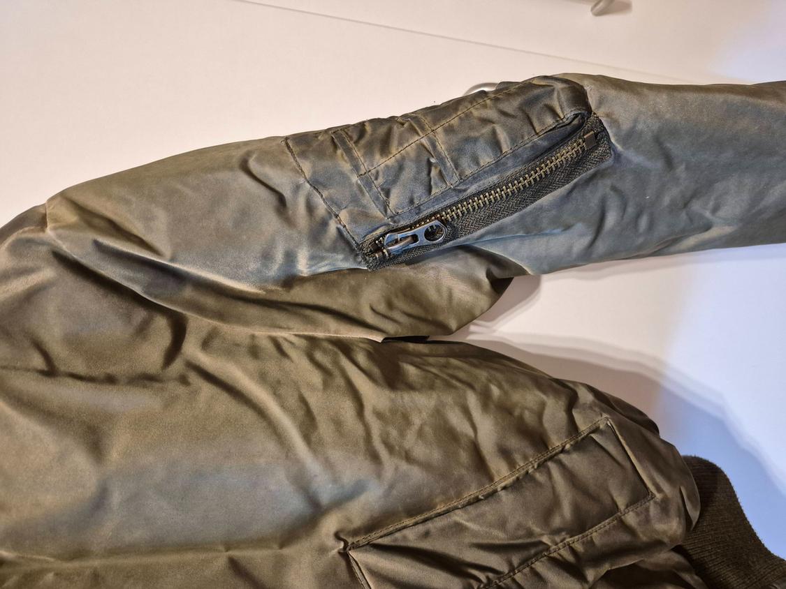 DISTRESSED-EFFECT NYLON BOMBER JACKET - Image 3