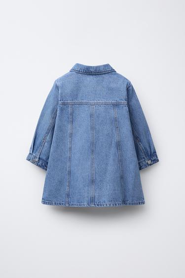 HEART BUTTON DENIM DRESS - Mid-blue by Zara - Image 1