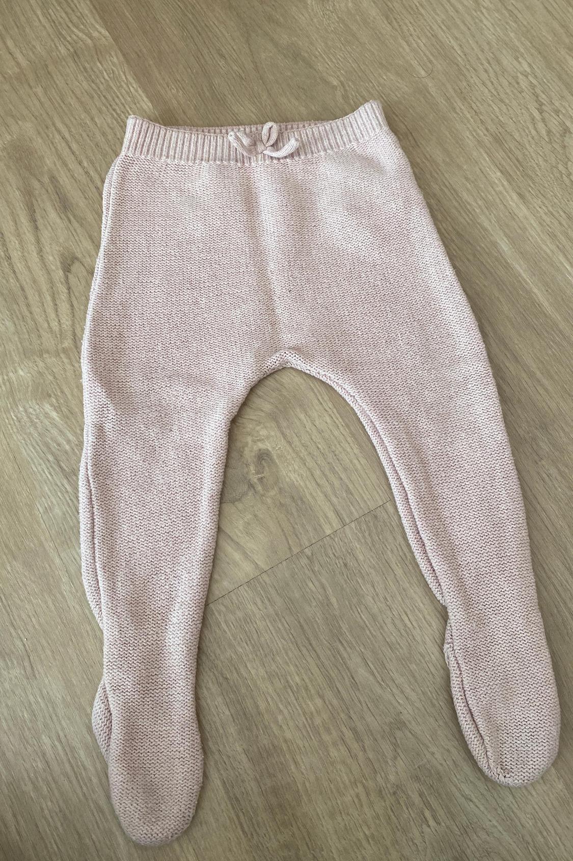 KNIT FOOTED LEGGINGS WITH TIED DETAIL
