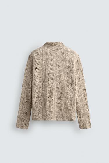 SURCHEMISE STRUCTURE CROCHET - Sable de Zara - Image 8
