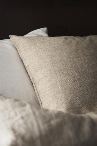 LINEN PILLOWCASE - Light beige by Zara - Image 4