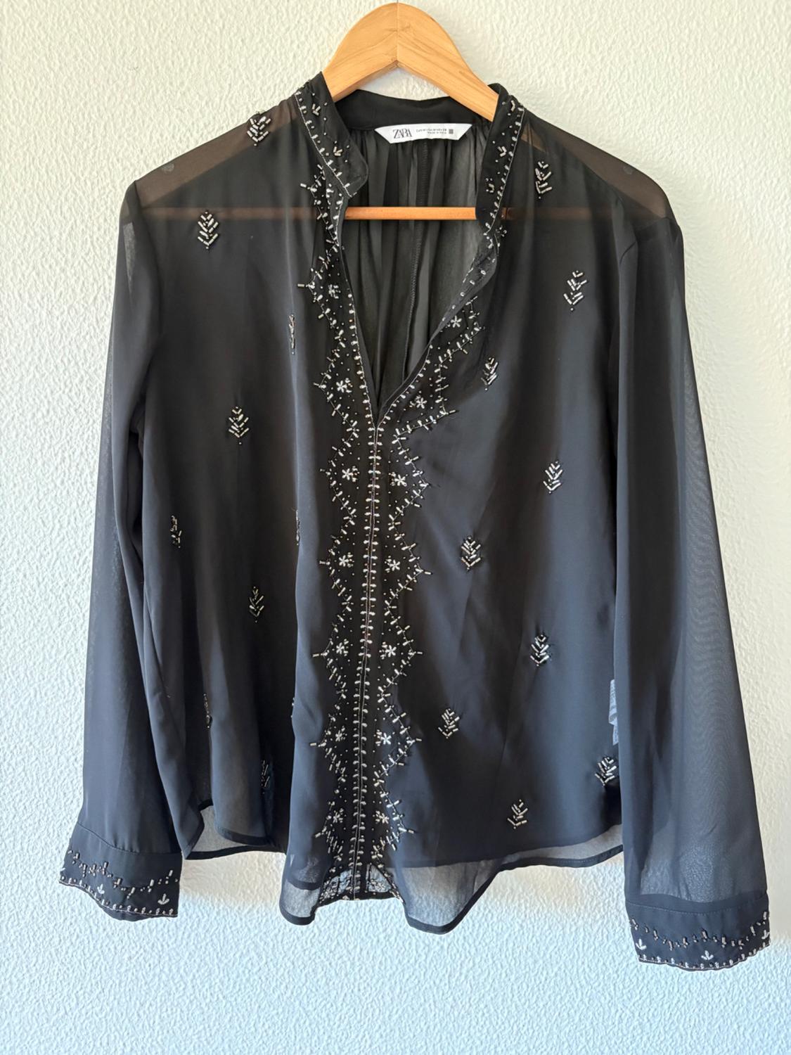 SEMI-SHEER BLOUSE WITH BEADS - Image 6