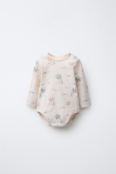 BODY MED SKOV-PRINT - råhvid fra Zara - Billede 0