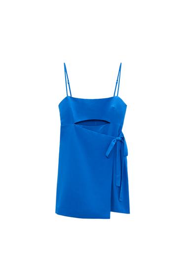 LINEN BLEND PLAYSUIT DRESS