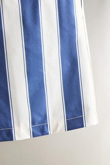 STRIPED BEACH SWIMMING TRUNKS - Blue by Zara - Image 2