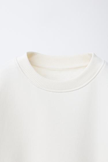 SWEAT BIMATIÈRE DENTELLE - Écru de Zara - Image 2