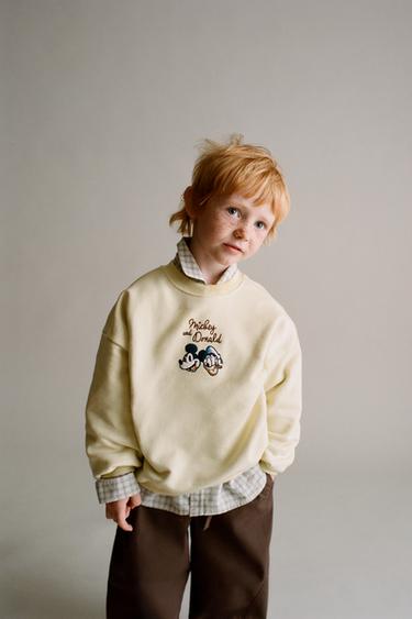 MICKEY MOUSE © DISNEY EMBROIDERED SWEATSHIRT - Butter by Zara