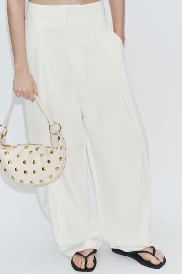 STUDDED SHOULDER BAG - white by Zara - Image 1
