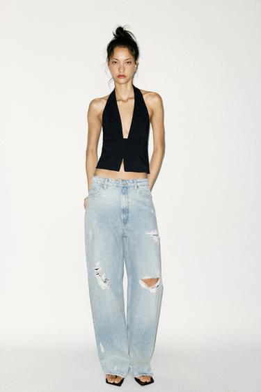 HALTER STRETCH TOP - Black by Zara - Image 0