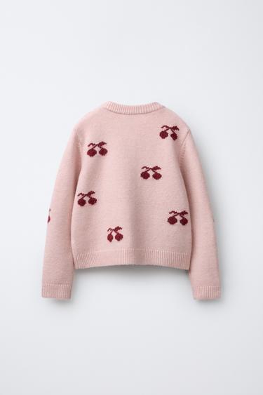CHERRY KNIT CARDIGAN - Pastel pink by Zara - Image 1