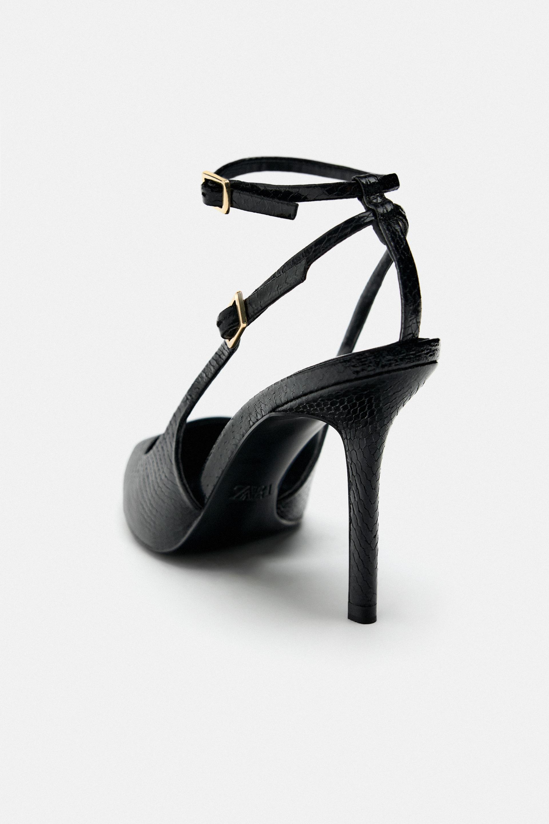 ankle strap heels zara