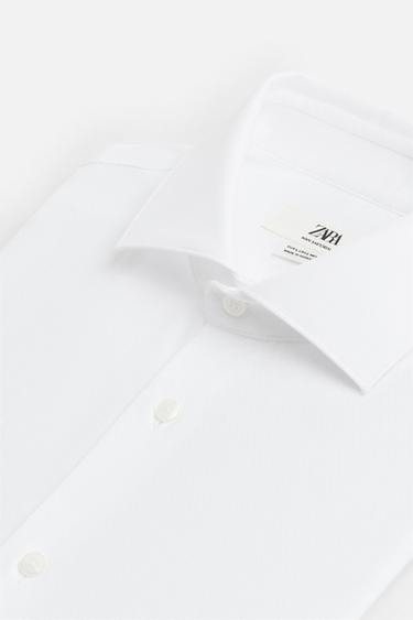 CHEMISE SLIM FIT STRUCTURÉE - Blanc de Zara - Image 8