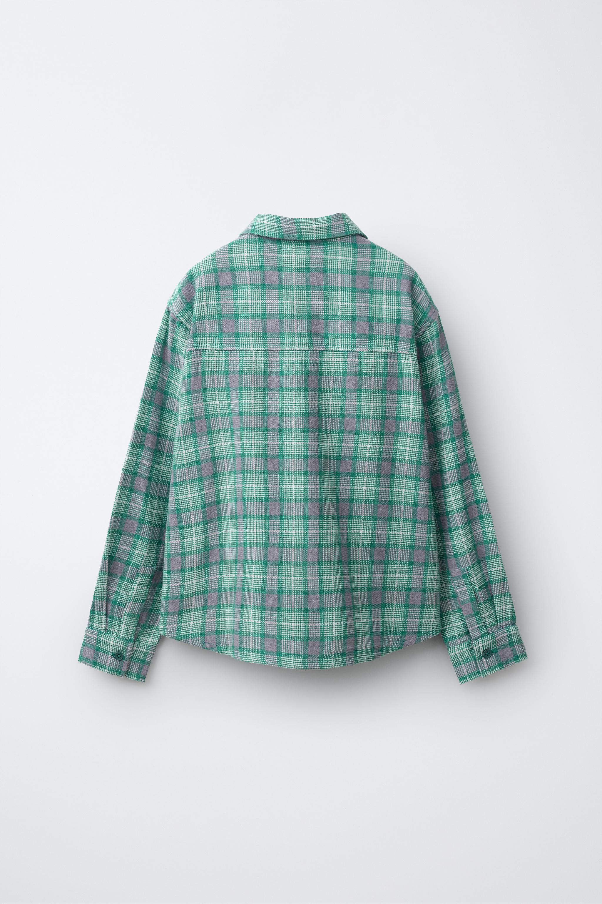 Детские рубашки Zara PLAID PRINT SHIRT — фото 3