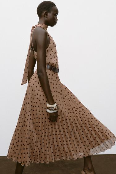 POLKA DOT MIDI DRESS WITH BELT - 930 by Zara - Image 2