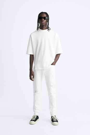 RIPPED SKINNY JEANS - White by Zara - Image 0