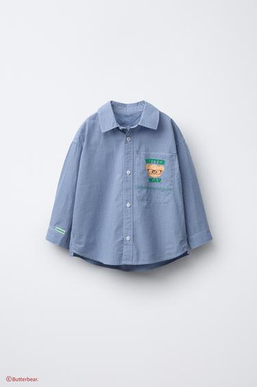 BUTTERBEAR © CHECK SHIRT - Blue by Zara