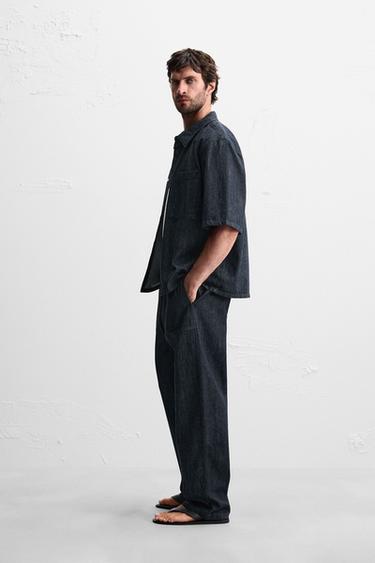 RELAXED FIT DENIM SHIRT - Indigo by Zara - Image 3