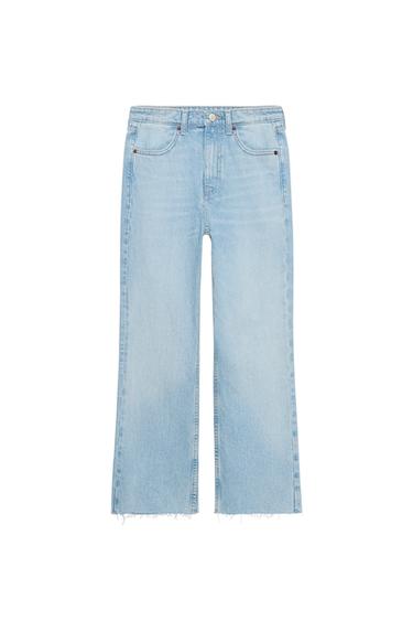 Zara Z1975 MINI FLARE HIGH-RISE JEANS - Light blue