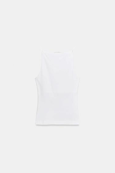 Zara TANK TOP - White