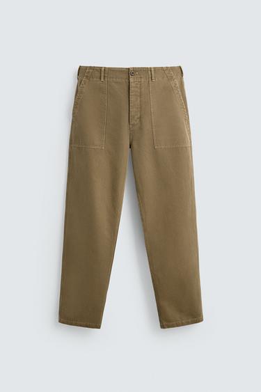 PANTALON REGULAR FIT POCHES - Marron de Zara - Image 6