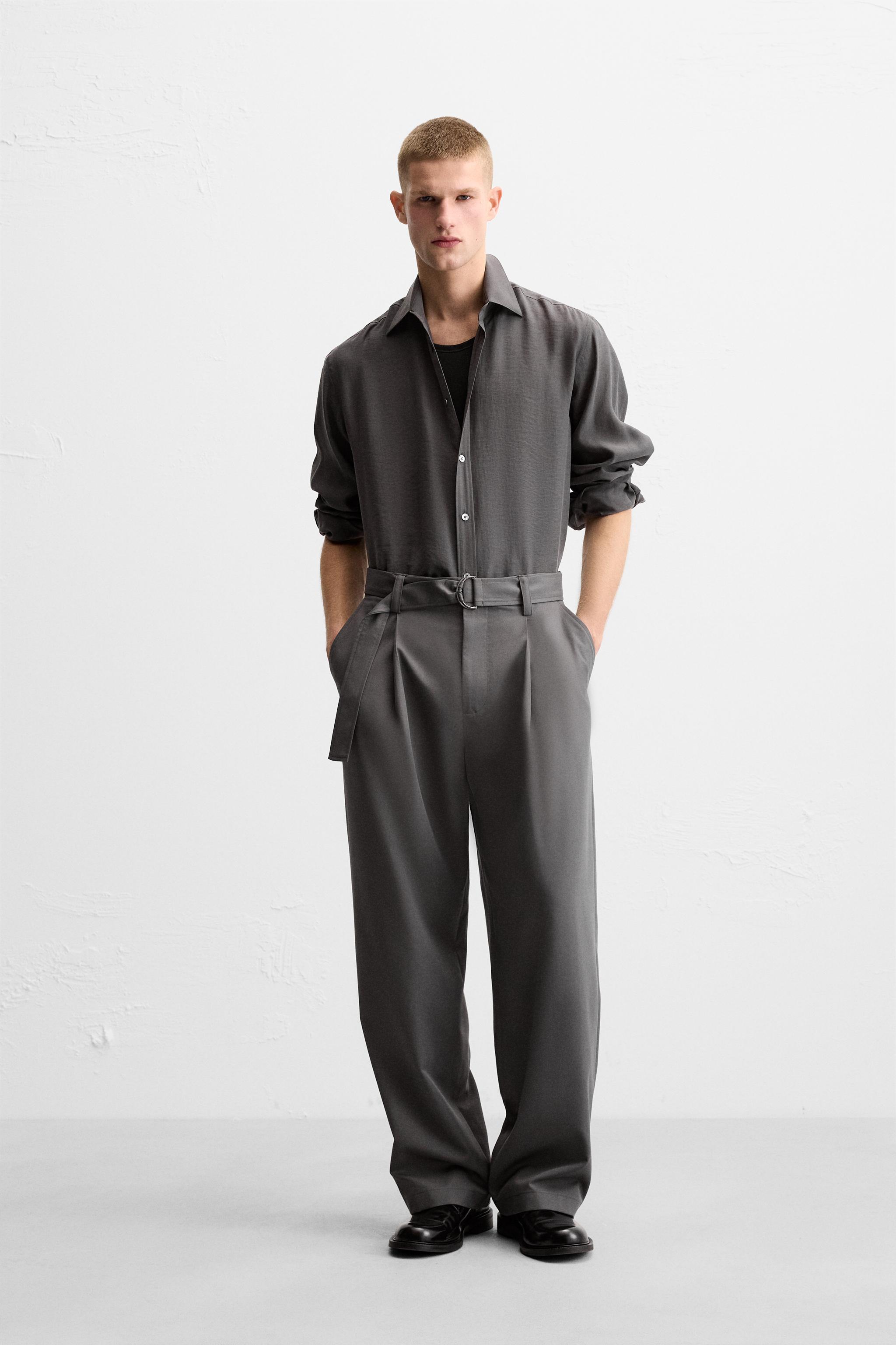 ZARA - ZARA MAN プリーツオーバースカート付 ワイドパンツ 新品