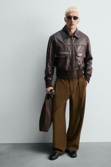 LIMITED EDITION LEATHER TOTE BAG - Brown by Zara - Image 2