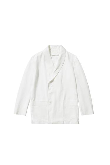 BLAZER RELAXED FIT LLI - Blanc de Zara