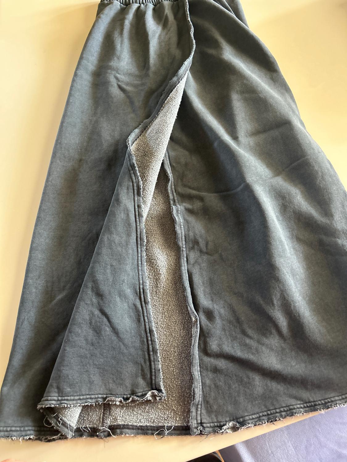 FADED-EFFECT PLUSH LONG SKIRT - Image 2