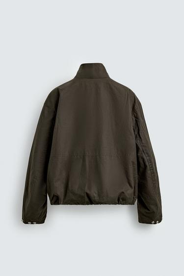 VESTE COURTE EFFET CIRÉ AARON LEVINE X ZARA - Marron de Zara - Image 7