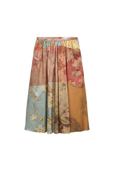 FALDA MIDI ESTAMPADA ZW COLLECTION