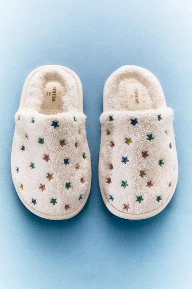 BADSTOFFEN BADSLIPPERS MET STERRENPRINT - Wit van Zara - Afbeelding 0